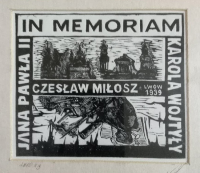 Grafiki autorstwa Ryszarda Bednarza o tematyce papieskiej