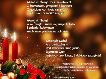 Kartka świąteczna z życzeniami