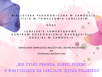 Plakat – zaproszenie na spotkanie metodyczne