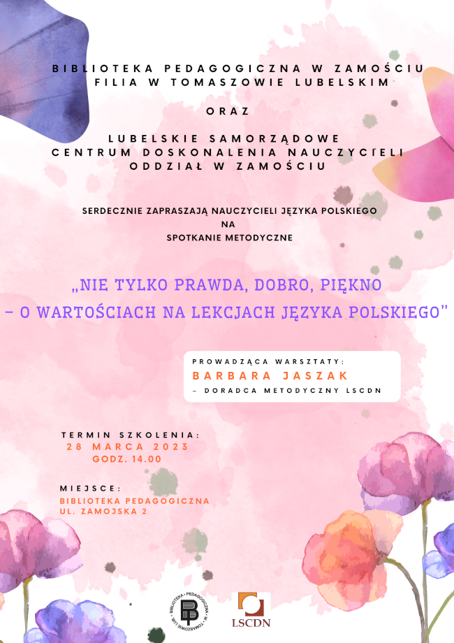 Plakat – zaproszenie na spotkanie metodyczne