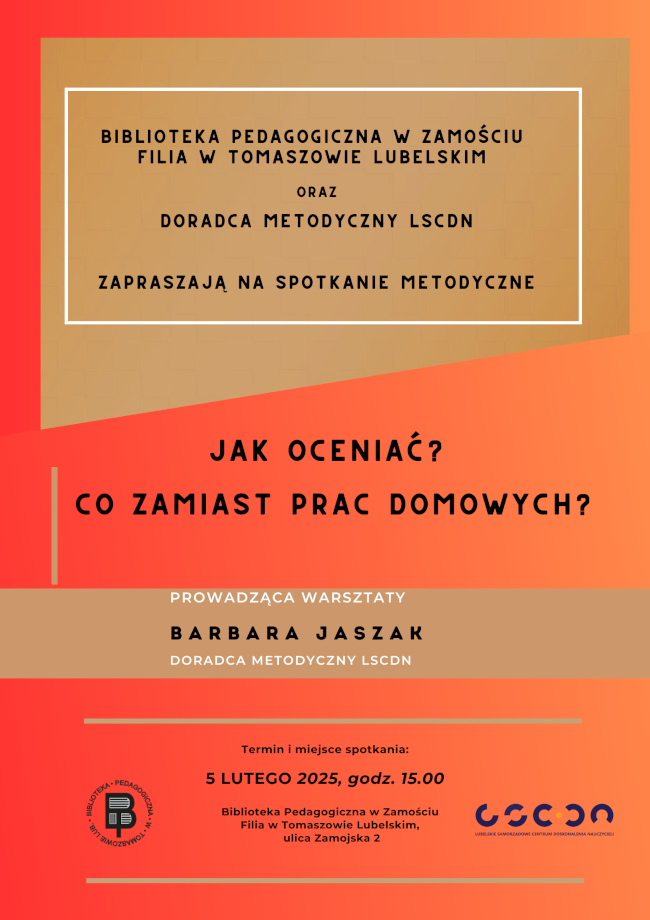 Plakat zapraszający na spotkanie metodyczne 