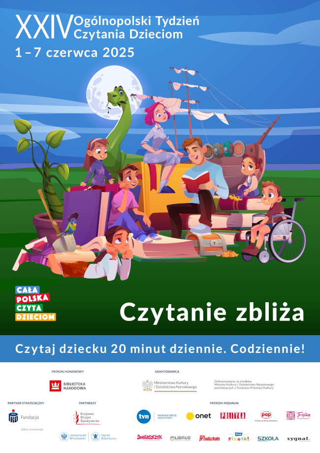 Plakat akcji Cała Polska czyta dzieciom 2025