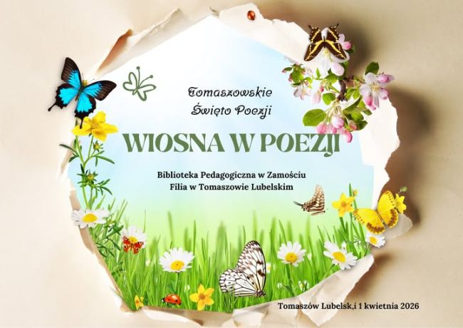 Plakat na Tomaszowskie Święto Poezji