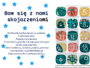 Grafika przedstawia kalendarz adentowy