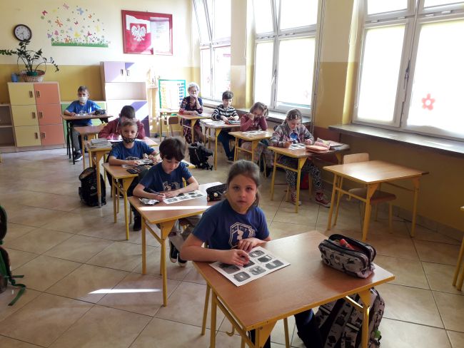  Uczestnicy warsztatów w klasie