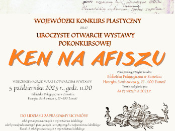 Wojewódzki konkurs plastyczny „KEN NA AFISZU”